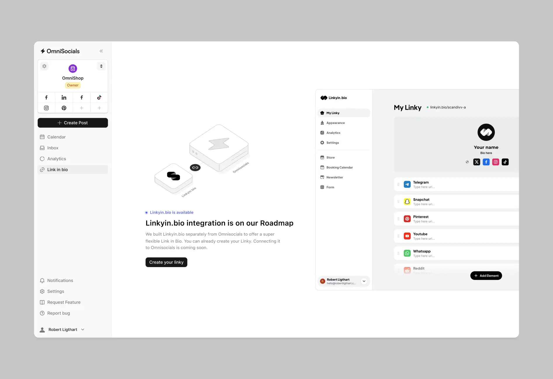 omnisocials link in bio